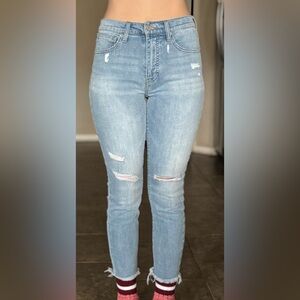 Lucky Brand Bridget Skinny Jeans Crop Distressed 27
